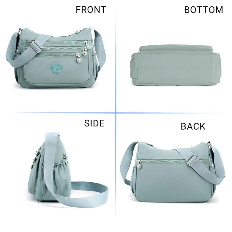 Waterproof Multi-Pocket Crossbody Bag with Ultra-Light Everyday Capacity