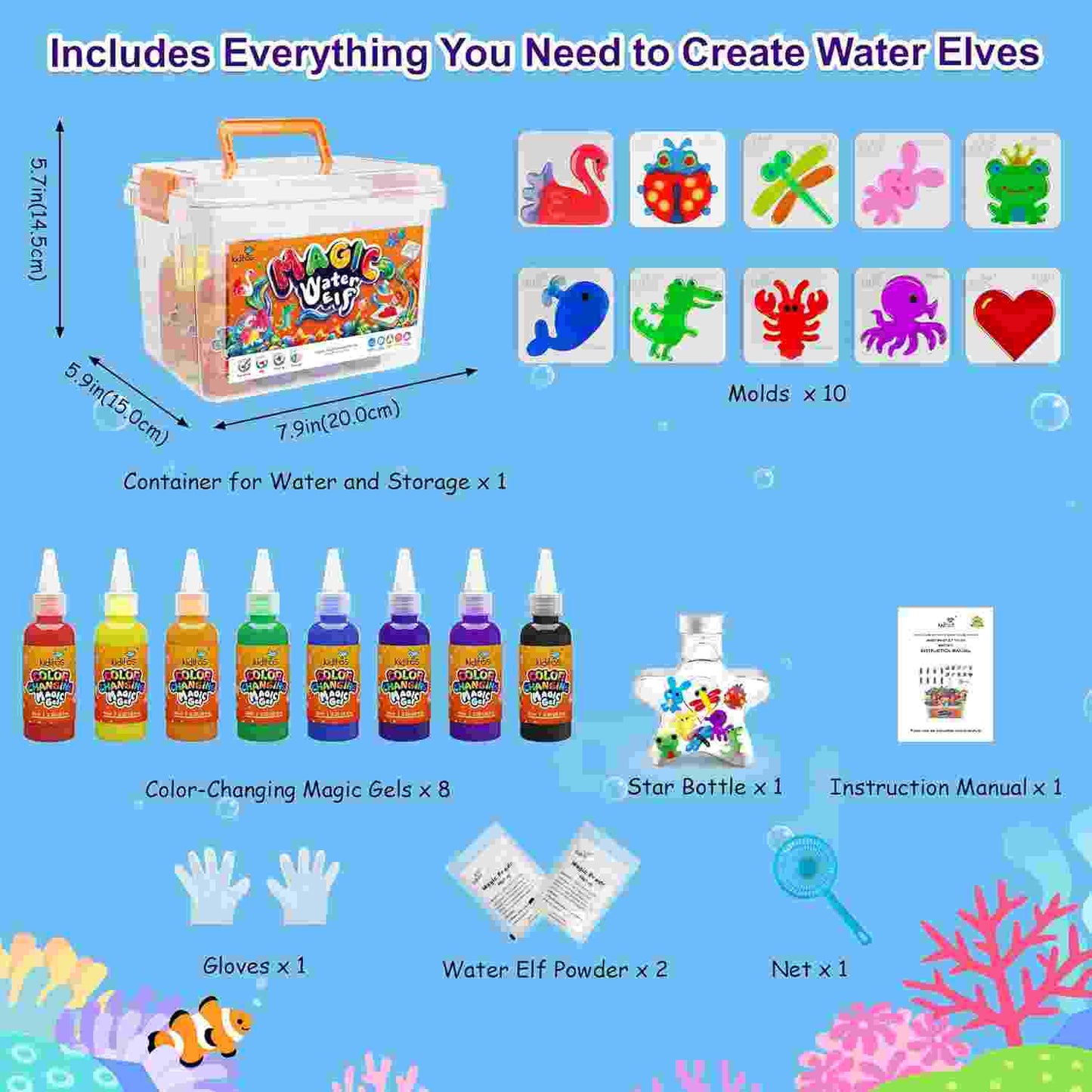 Magic Glow Water Elf Toy Kit - Creative Screen-Free Fun For Kids