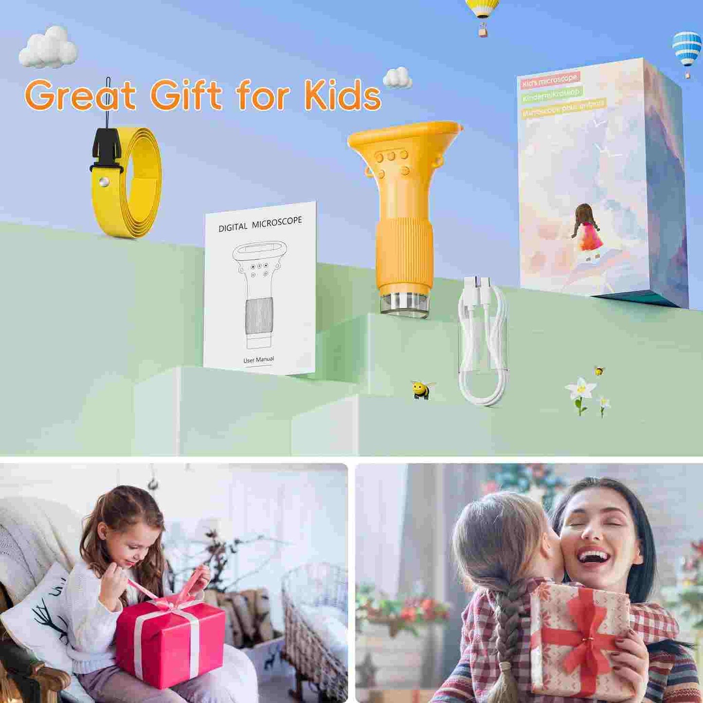 Instant Macro World: 1000X Handheld Digital Microscope With Built-in HD Screen