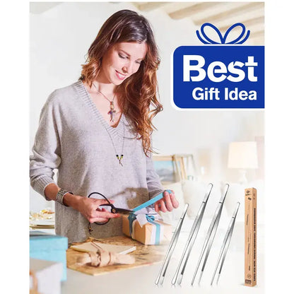 Precision Culinary Tweezer Tongs Set for Effortless Cooking & Plating
