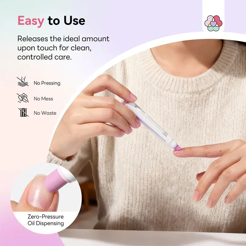 2-in-1 Precision Quartz Cuticle Remover & Nourishing Oil Pen