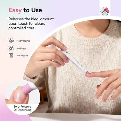 2-in-1 Precision Quartz Cuticle Remover & Nourishing Oil Pen