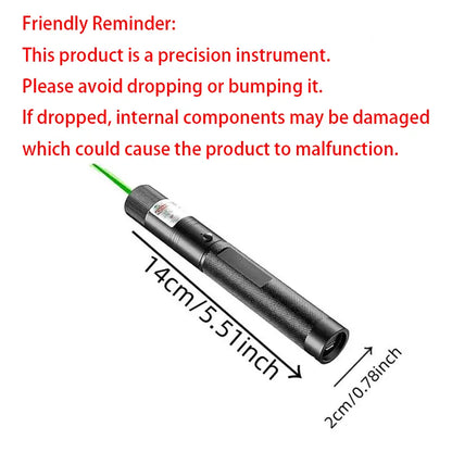 Ultra-Long-Range High-Power Green Laser Pointer with Starlight Caps