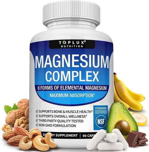 🎁 BUY 1 GET 1 FREE - 8-in-1 Magnesium Complex Capsules for Maximum Absorption & Vitality