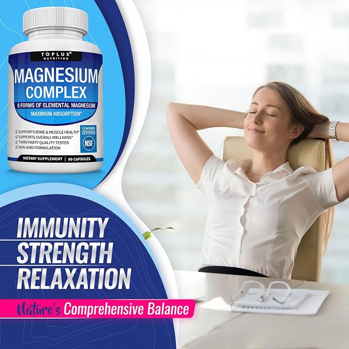 🎁 BUY 1 GET 1 FREE - 8-in-1 Magnesium Complex Capsules for Maximum Absorption & Vitality
