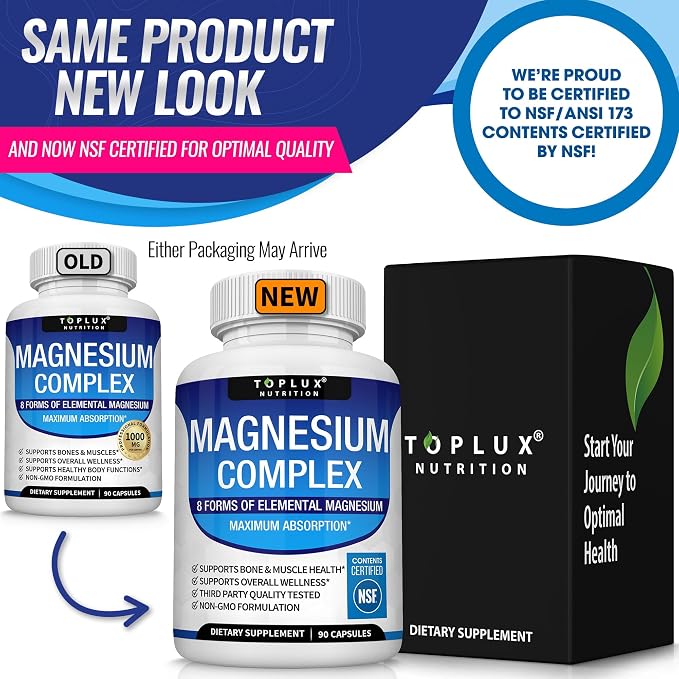 🎁 BUY 1 GET 1 FREE - 8-in-1 Magnesium Complex Capsules for Maximum Absorption & Vitality