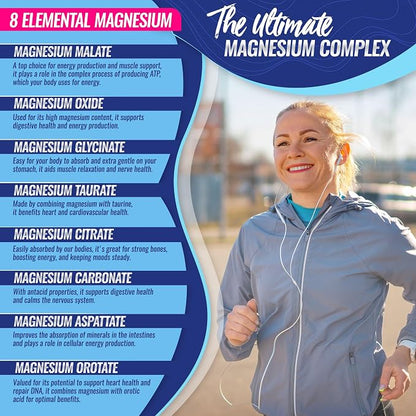 🎁 BUY 1 GET 1 FREE - 8-in-1 Magnesium Complex Capsules for Maximum Absorption & Vitality