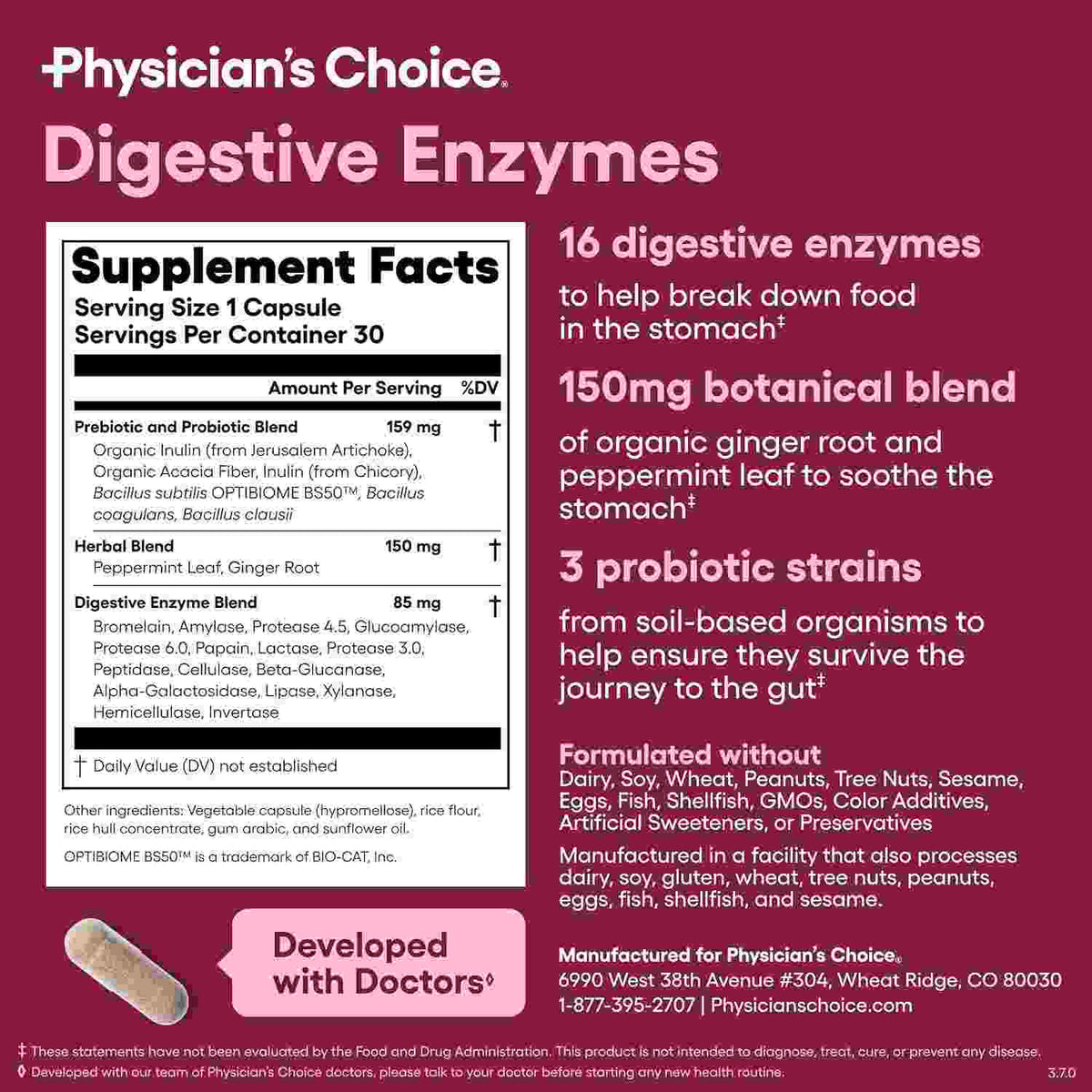 Fast-Acting Digestive Enzymes for Instant Bloat Relief & Gut Health