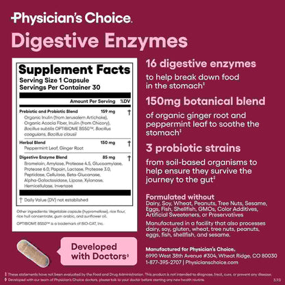 Fast-Acting Digestive Enzymes for Instant Bloat Relief & Gut Health