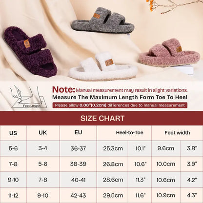 Ultra-Soft Memory Foam Open-Toe Slippers