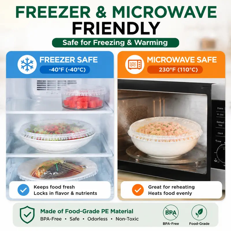 Ultra-Elastic Reusable Food Covers - Instant Freshness For Any Dish