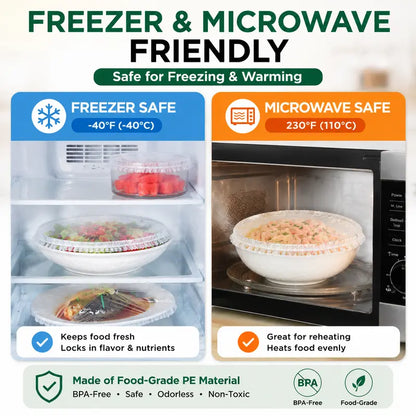 Ultra-Elastic Reusable Food Covers - Instant Freshness For Any Dish