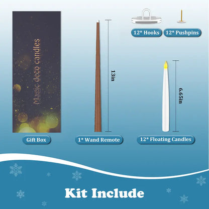 Magical Floating LED Taper Candles with Magic Wand Remote