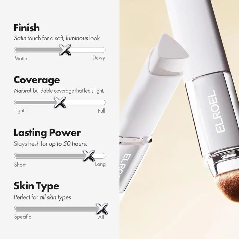 🎁 BUY 1 GET 1 FREE - Flawless Color-Changing Foundation Stick with Built-in Brush