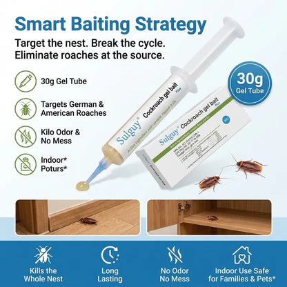 Fast-Acting Cockroach Gel Bait for Total Nest Elimination