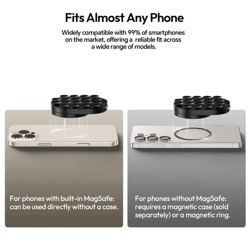 Ultra-Strong Vacuum Suction Magnetic Phone Mount for Everyday Hands-Free Viewing