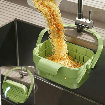 Foldable Kitchen Sink Strainer Basket for Quick Food Catching