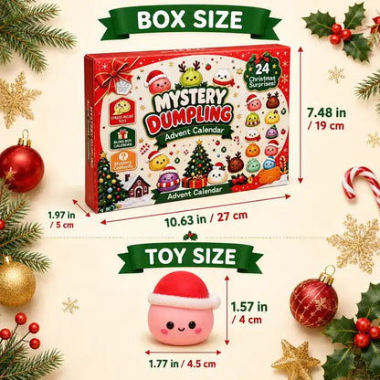 24-Day Holiday Mystery Dumpling Advent Calendar With Soft Stress-Relief Squishies