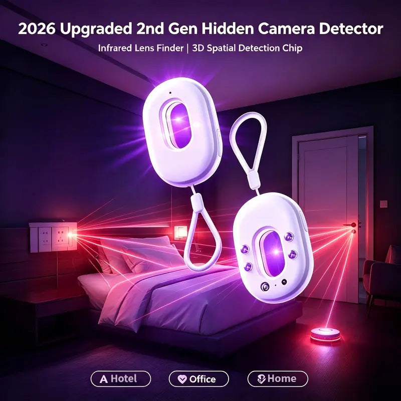 Anti-Spy Infrared Hidden Camera Finder with 3D Spatial Chip & Travel LED Flashlight