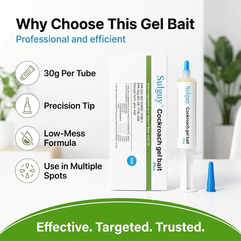 Fast-Acting Cockroach Gel Bait for Total Nest Elimination