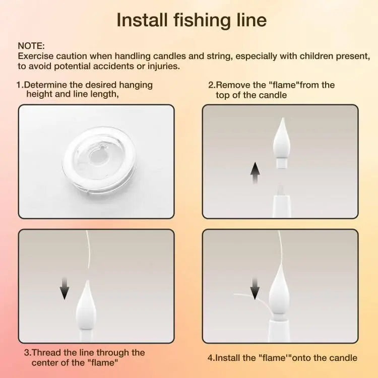 Magical Floating LED Taper Candles with Magic Wand Remote