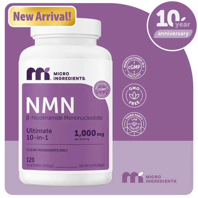 NMN Complex 10-in-1 NAD+ Precursor Capsules for Daily Cellular Wellness