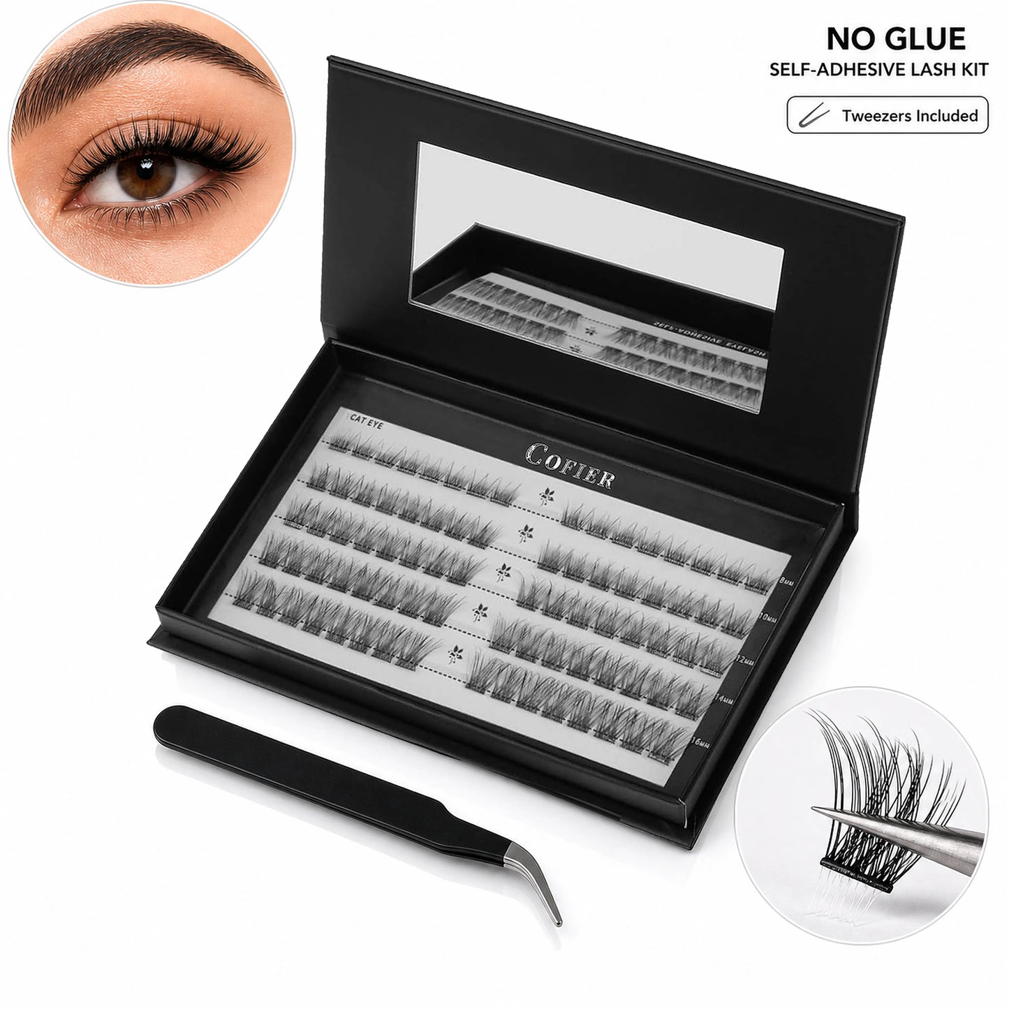 Salon-Quality Lash Extensions at Home in Seconds with Ultra-Light Glue-Free Clusters