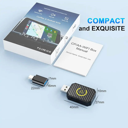 Mini Wireless Auto Adapter – Plug-And-Play Conversion For Cable-Free Driving