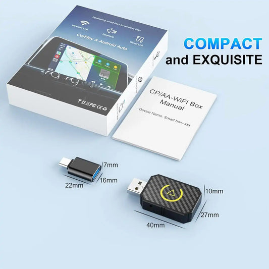 Mini Wireless Auto Adapter – Plug-And-Play Conversion For Cable-Free Driving