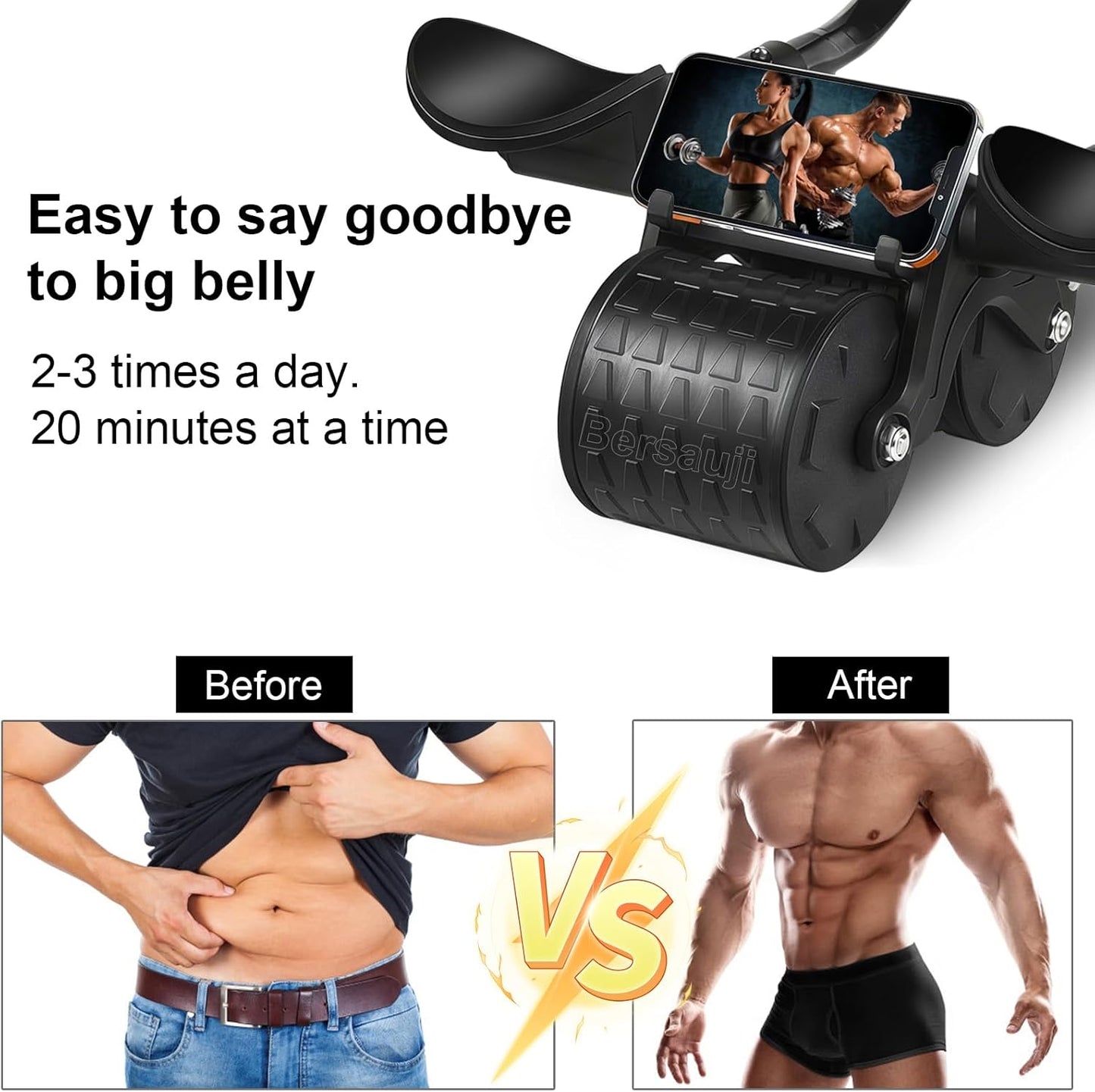 2026 Upgraded Ab Roller Wheel | Shred Belly Fat Faster With Automatic Rebound Control
