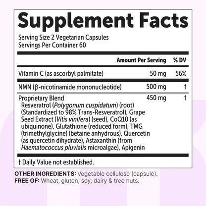 NMN Complex 10-in-1 NAD+ Precursor Capsules for Daily Cellular Wellness