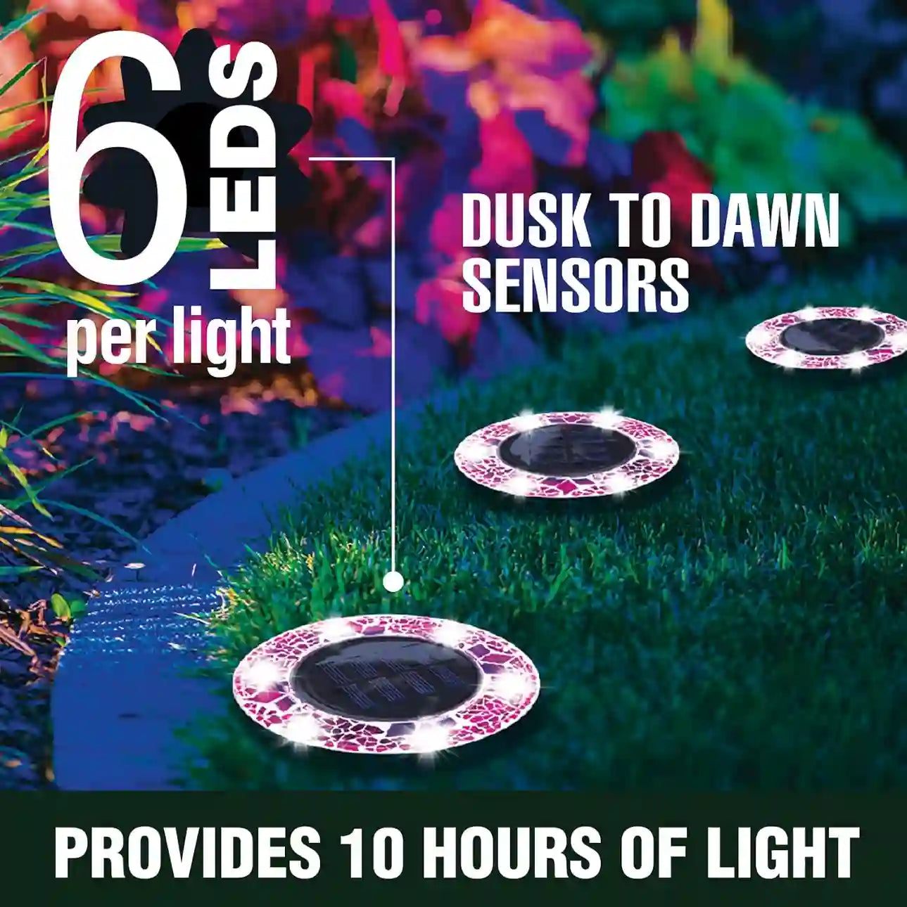 Solar Disk Lights - Auto Dusk-to-Dawn Mosaic Glow For Effortless Outdoor Ambience