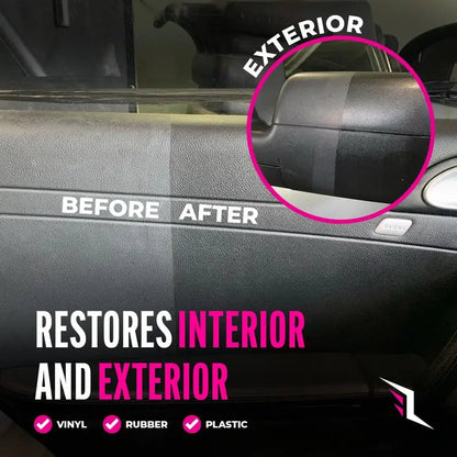 Instantly Restore Faded Plastic Trim And Tires To Factory Wet Gloss Finish