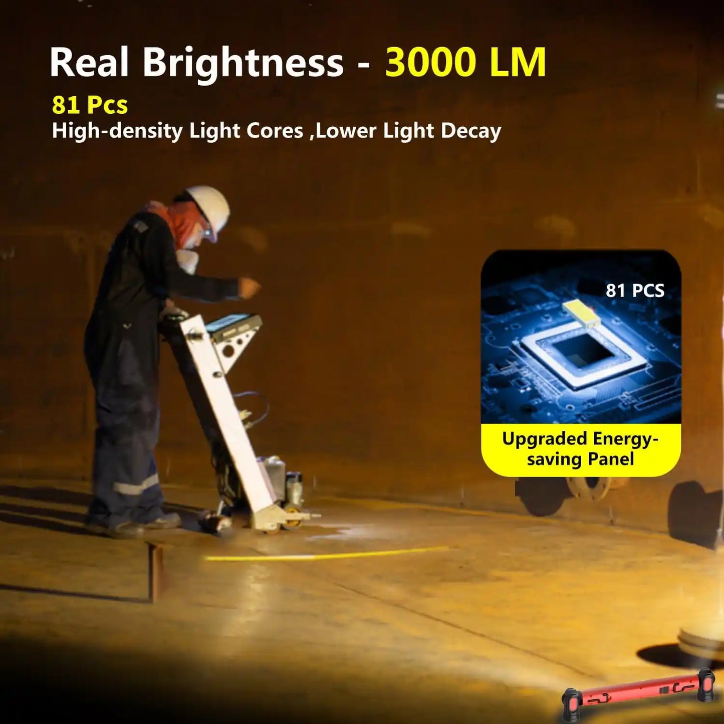 Under-Hood Work Light – 3000LM Magnetic 360° Base For Hands-Free Engine Repair