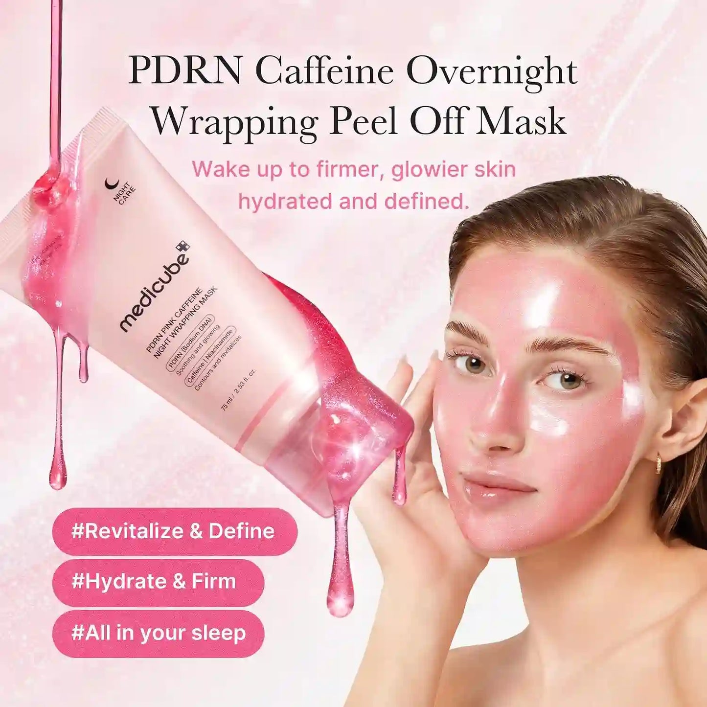 Overnight Wrapping Mask – PDRN & Pink Caffeine Tech For Instant Depuffing & Glass Skin Glow
