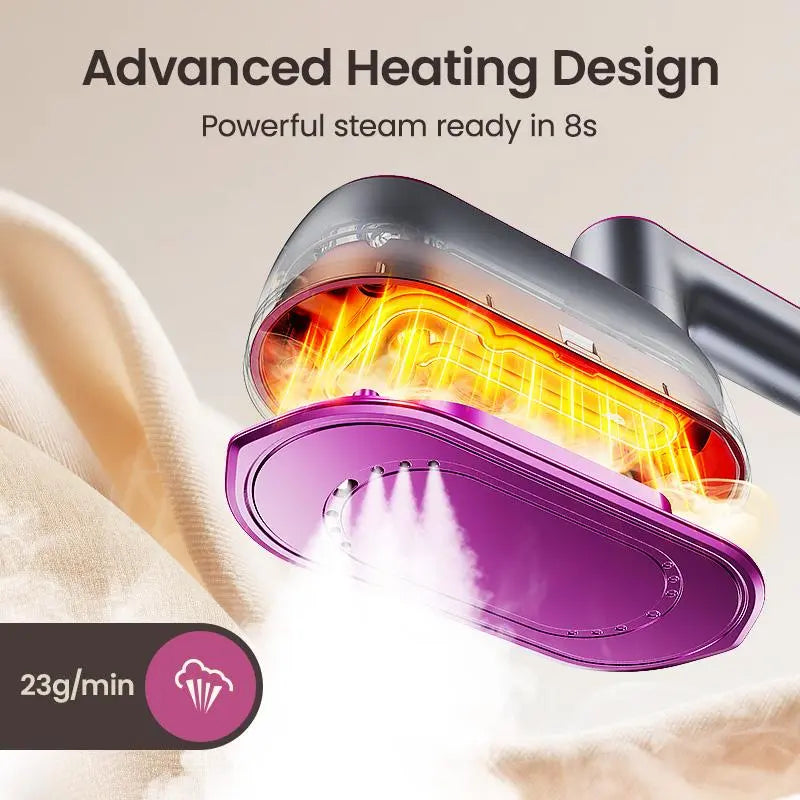 Instantly Erase Wrinkles in Seconds with Portable 2-in-1 Steam Iron for Crisp Flawless Clothes Anywhere