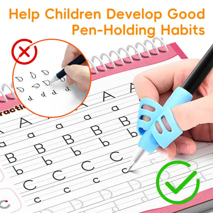 Magic Grooved Writing Practice Books - Master Perfect Handwriting Safely