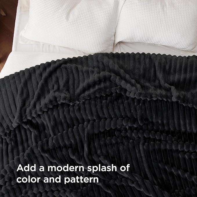Premium Shaggy Ribbed Faux Fur Cozy Blanket