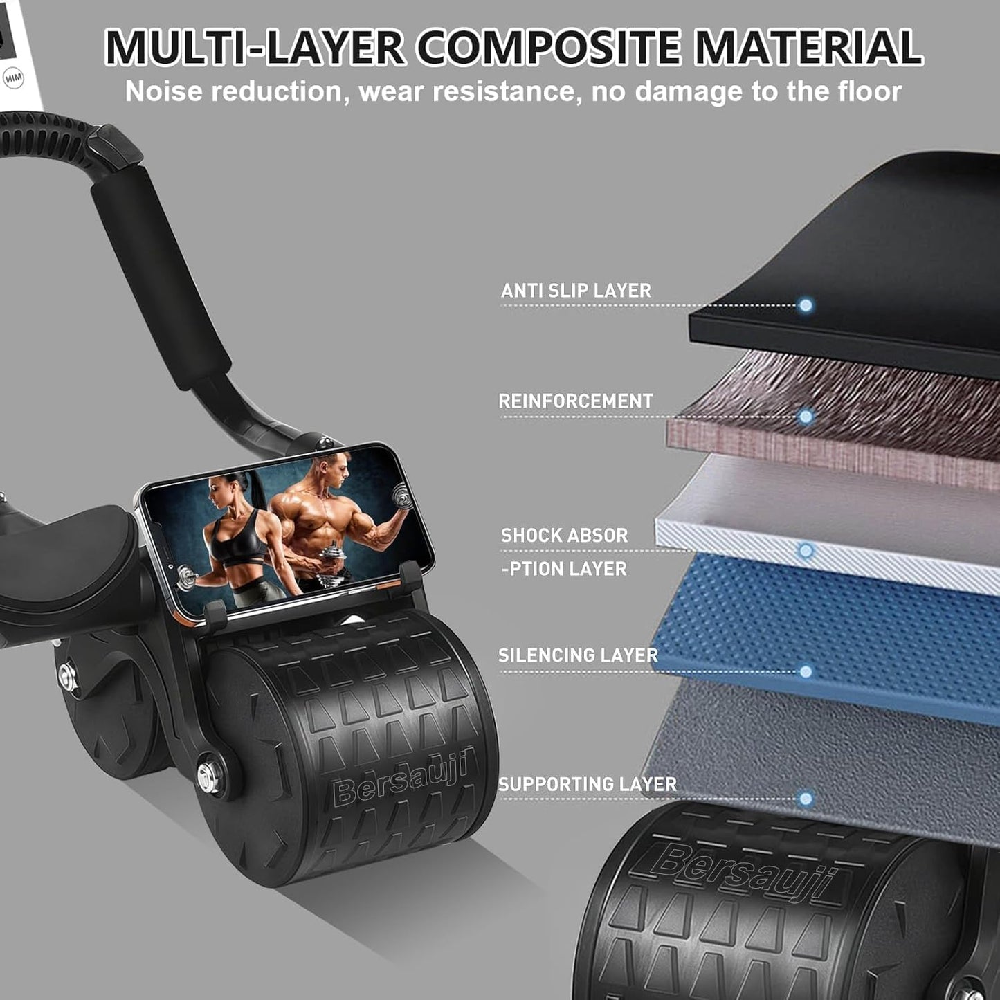 2026 Upgraded Ab Roller Wheel | Shred Belly Fat Faster With Automatic Rebound Control