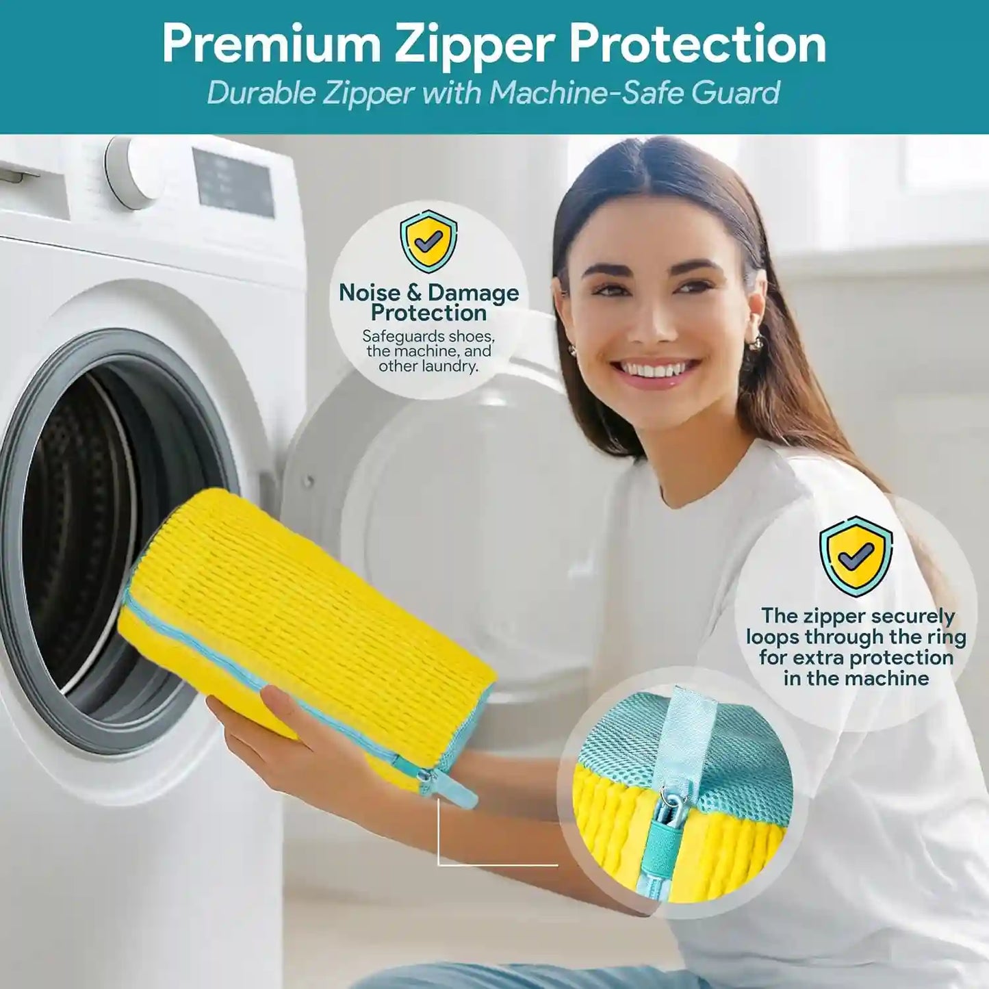360° Microfiber Shoe Washing Bag For Gentle Deep Cleaning
