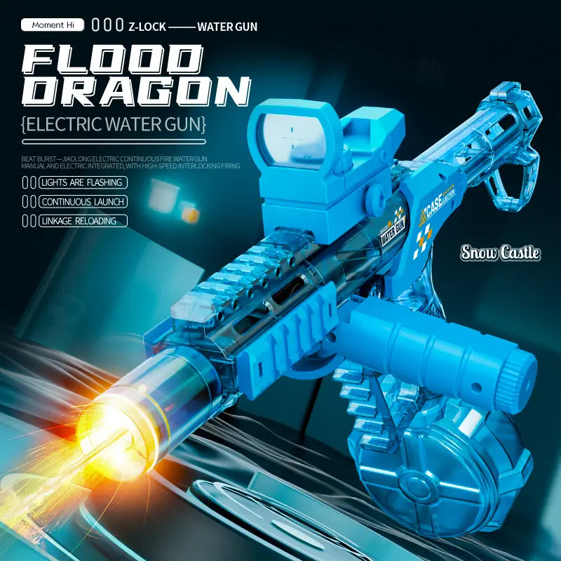 Ultimate Automatic Electric Water Blaster with Glowing Muzzle & Drum Magazine