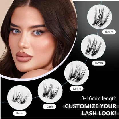 Salon-Quality Lash Extensions at Home in Seconds with Ultra-Light Glue-Free Clusters