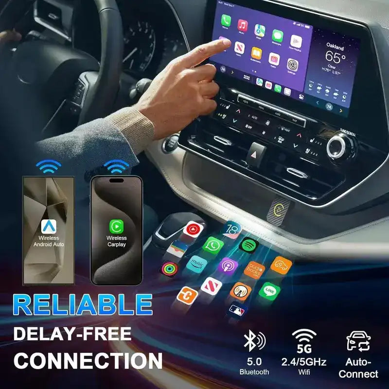 Mini Wireless Auto Adapter – Plug-And-Play Conversion For Cable-Free Driving