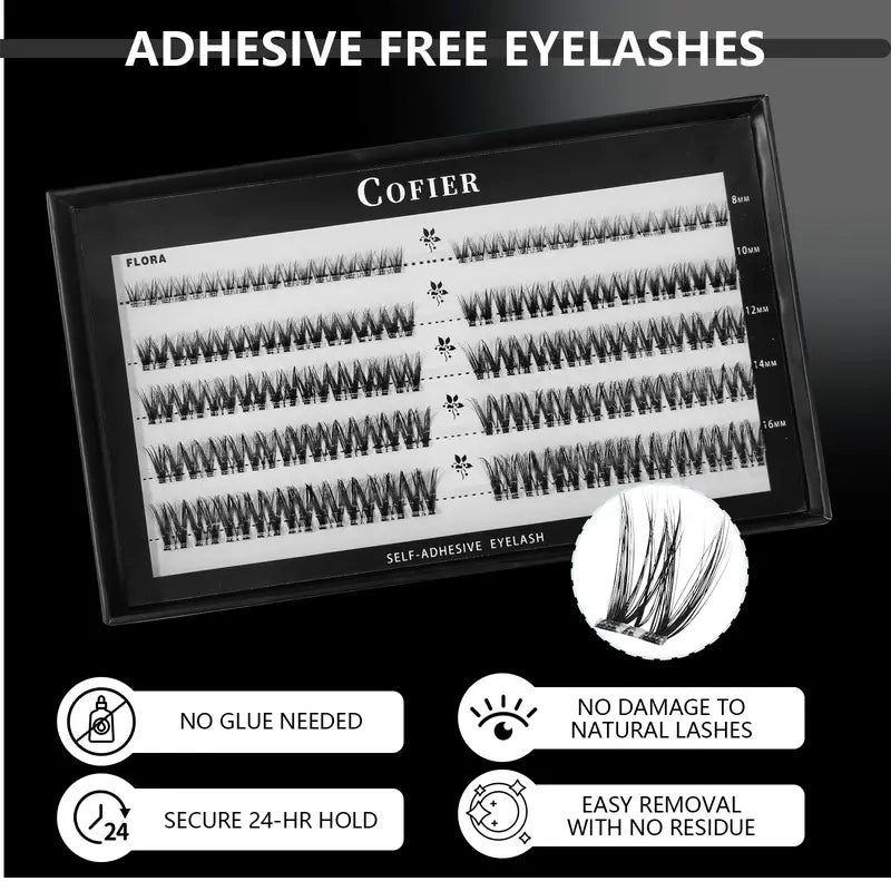 Salon-Quality Lash Extensions at Home in Seconds with Ultra-Light Glue-Free Clusters