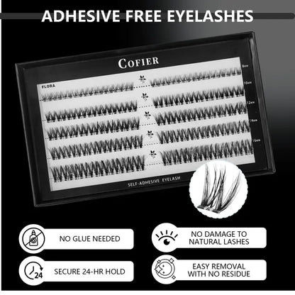 Salon-Quality Lash Extensions at Home in Seconds with Ultra-Light Glue-Free Clusters