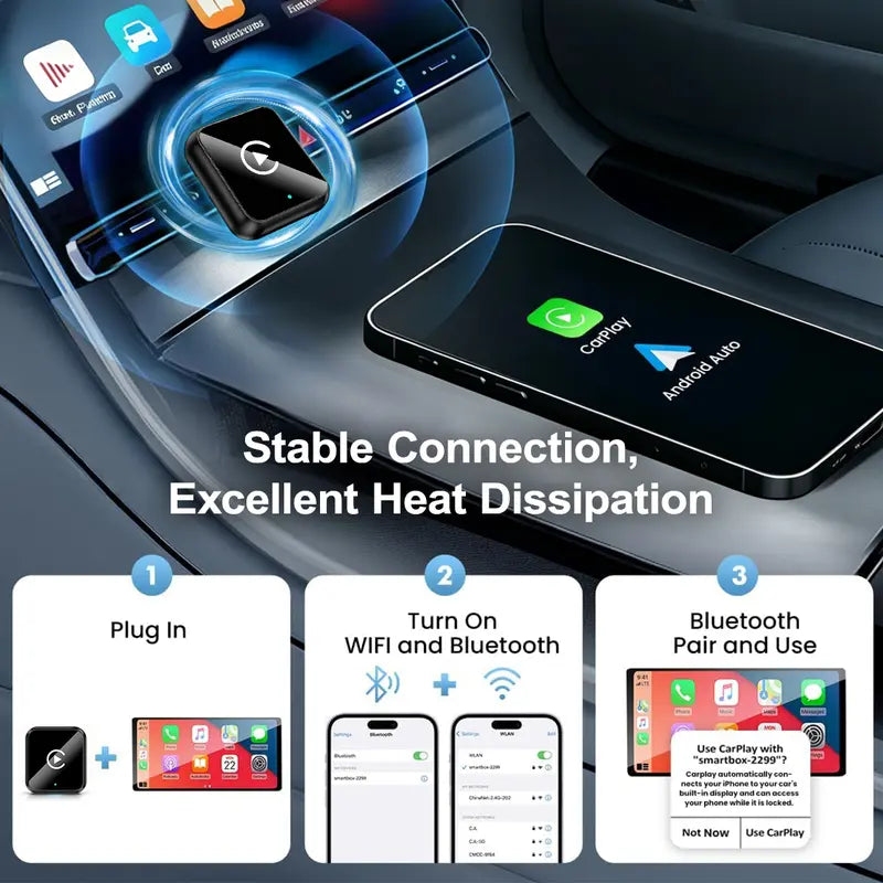 Upgrade  Wireless CarPlay Connectivity for Effortless Hands-Free Driving Every Single Trip