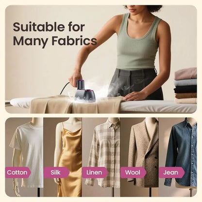 Instantly Erase Wrinkles in Seconds with Portable 2-in-1 Steam Iron for Crisp Flawless Clothes Anywhere