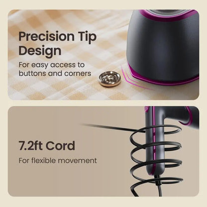 Instantly Erase Wrinkles in Seconds with Portable 2-in-1 Steam Iron for Crisp Flawless Clothes Anywhere