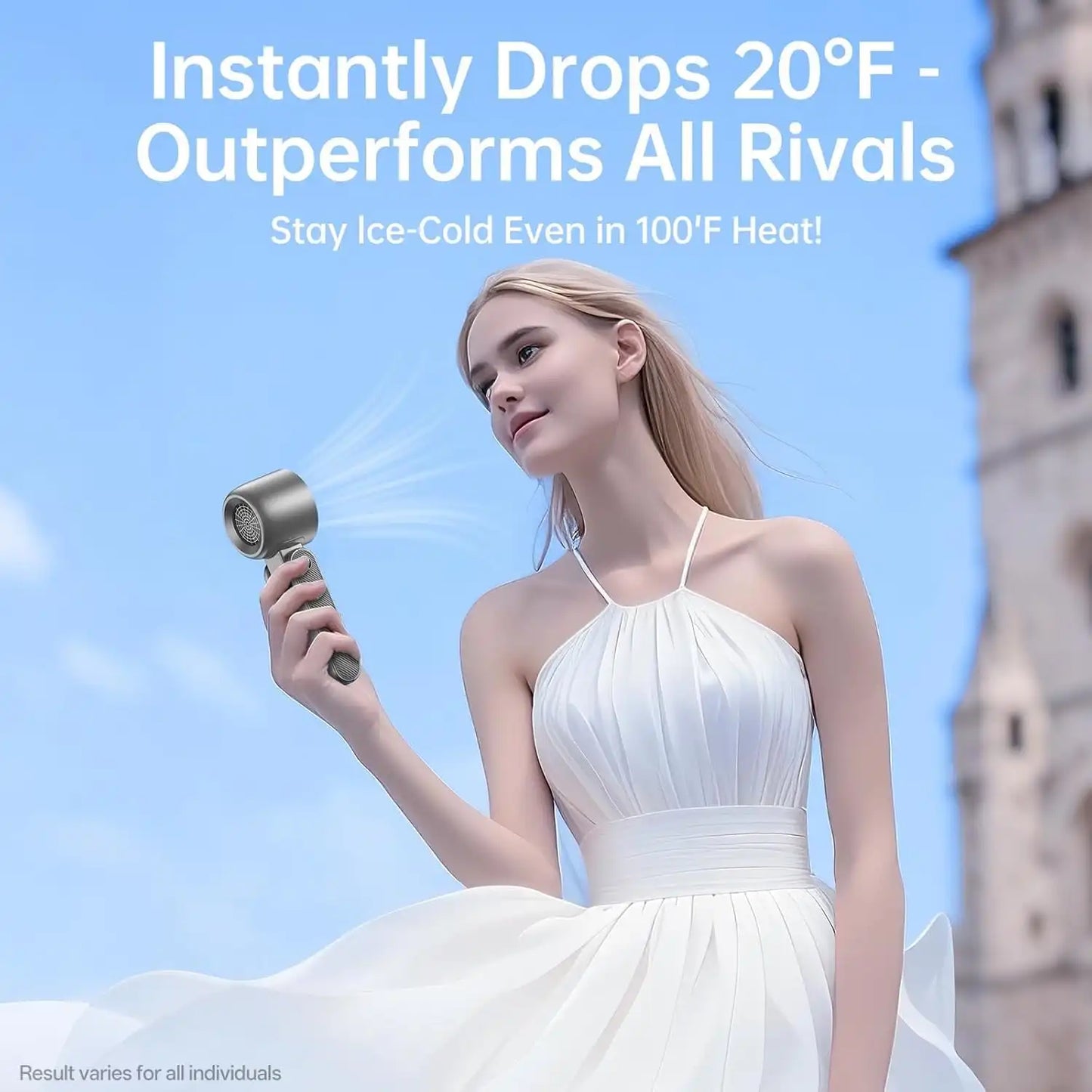 Handheld Turbo Fan – 199-Level Seamless Wind Control For Instant Icy Relief