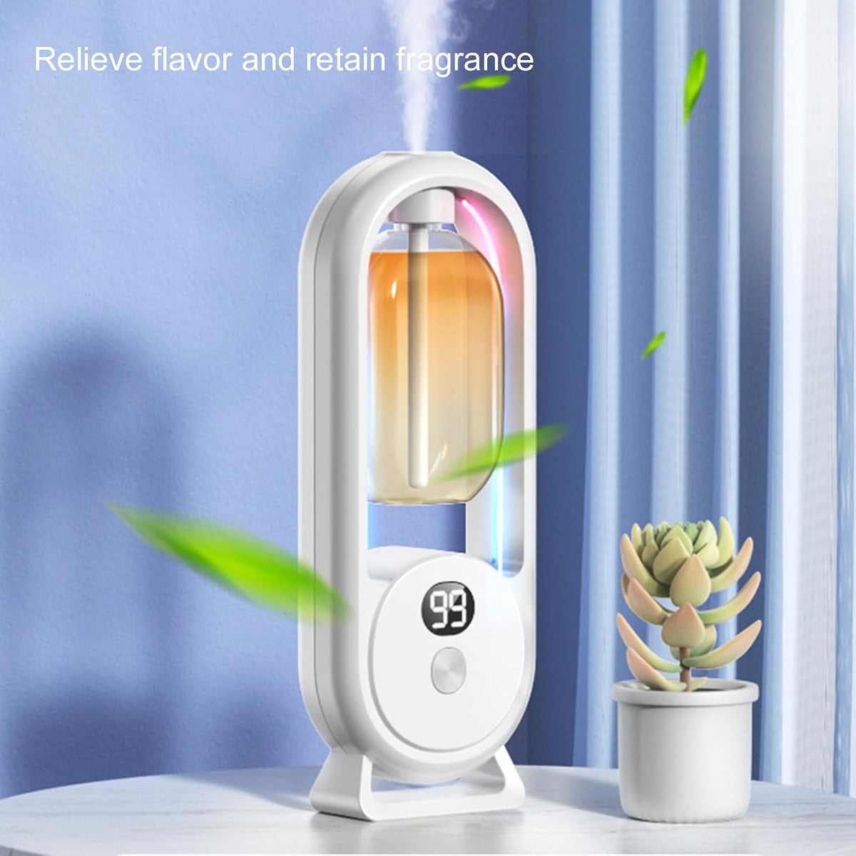 Wall-mounted aroma diffuser with floral essential oil set
